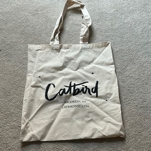 Catbird canvas bag